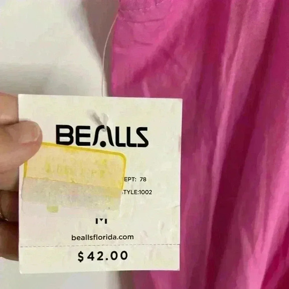 BNWT Coral Bay Pink Ombré  Cotton Dress with Braided Straps size M - Picture 9 of 9